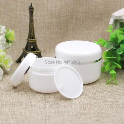 30pcs Plastic Face Cream Lotion Cosmetic Container Empty Makeup Jar Pot 20/50/100/250g Refillable Bottles