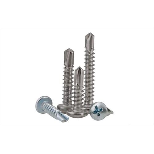 410 stainless steel round head self drilling screws M4.2 M4.8 screws Cut-off Slotted