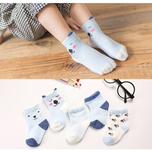 5 pairs/set Cotton Baby Socks For 1-5 Years Baby Girls Baby Boys Calcetines Bebe Kids Socks Lot Skarpetiki Dla Dzieci TS72