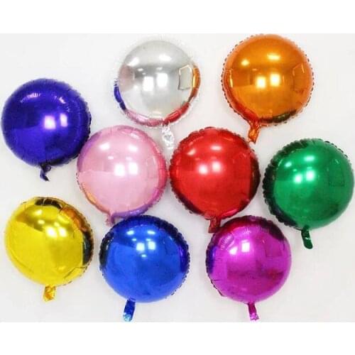 500pcs 18inch Round Foil Metal Colorful Balloon Baby Shower Wedding Birthday Party Balloons Festive Party Layout Decoration Ball