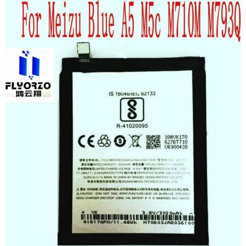 100% Brand new High Quality 3060mAh BT710 Battery For Meizu Blue A5 M5c M710M M793Q Mobile Phone