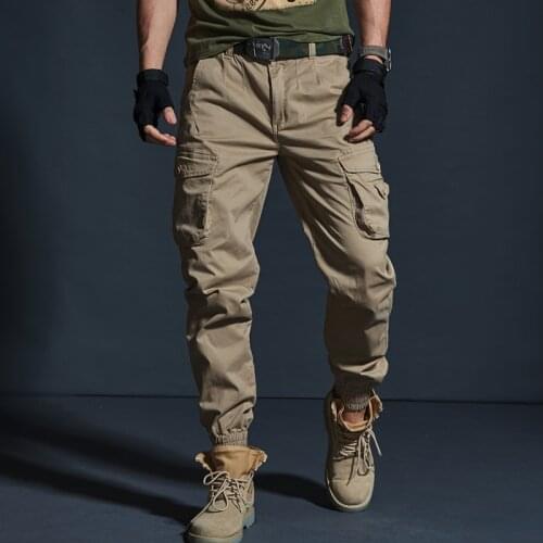 Mens Casual Pants High Quality Men Military Tactical Joggers Camouflage Cargo Pants Multi-Pockets Fashion Hip Hop Army Trousers