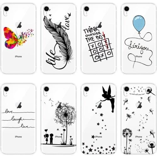 Case For iPhone 6 S 6S 7 8 X XR XS Max Soft Silicone Quote Tinker Bell Love Back Cover For iPhone 6 S 6S 7 8 Plus Phone Case
