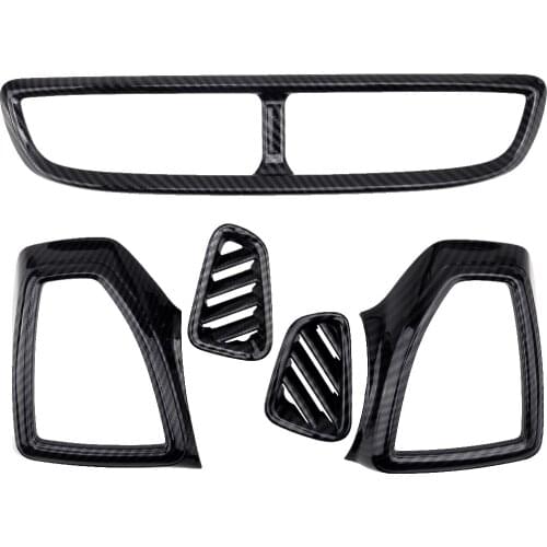 5Pcs Car Console Dashboard Air Outlet Cover Trim Decoration ABS Carbon Fiber Style Fit For Hyundai Tucson 2019 2020