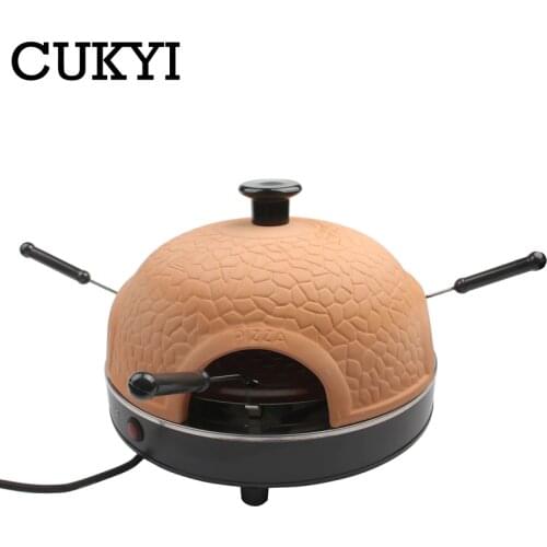CUKYI 110V/ 220V household Four people electric pizza stove mini baking oven roast meat 800W EU US UK plug