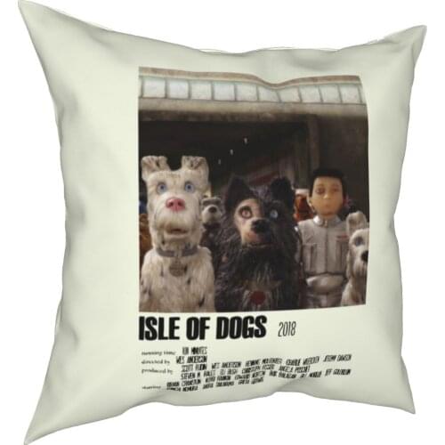 Isle Von Hunde Kissenbezüge Wohnzimmer Animation Wes Anderson Film Stop-Motion Kissen Fall Decor Werfen Kissen Fall 45*45cm