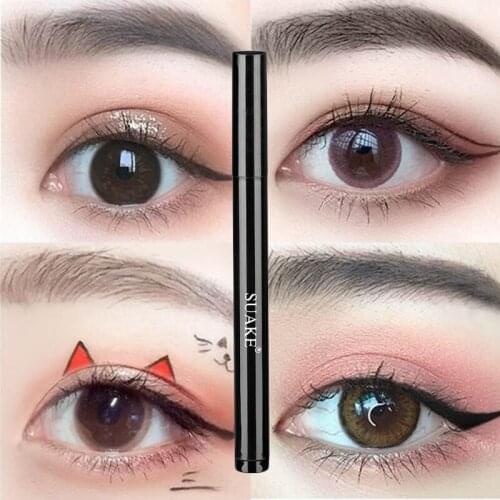 Eyeliner Pencil Long Lasting Quick-drying Quick-drying Waterproof Anti-sweat No Blooming Eyeliner Pen Cosmetic Makeup Beauty 1pc