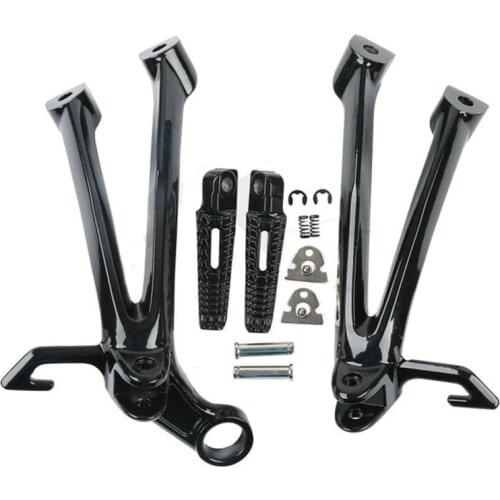 Black Rear Passenger Foot Pegs Footrest Set For Suzuki GSXR 600 750 08-10 09