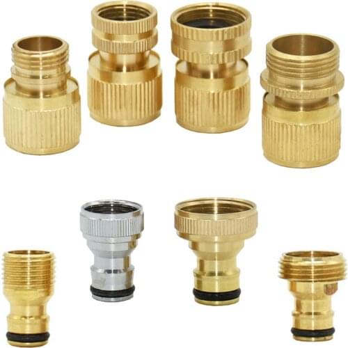 1/2 3/4 inch Thread Brass Garden Hose Quick Connector Water Tap Adaptor Car Wash Water Gun Fast Joints Fittings