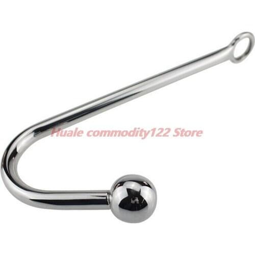 Hot Stainless Steel 30*250mm Anal Hook Metal Butt Plug Ball Anal Plug Anal Dilator Gay Sex Toys for Men and Women Factory direc