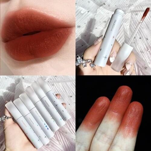 Matte Finish Lipstick Pen Waterproof Lasting Lip Gloss Sexy Nude Lips Makeup Red Pink Lip Tint Lipsticks Beauty Women Cosmetics