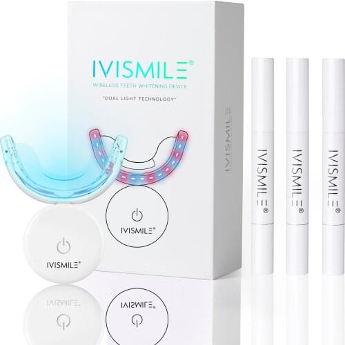IVISMILE Teeth Whitenning Kit With 32 LED Light 35% Carbamide Peroxide gel Oral Care Clean Remove Tooth Stains Dental Equipment