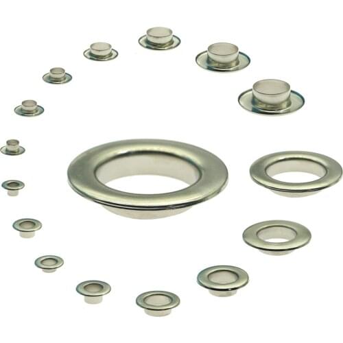 New Silver Plane Eyelets Snaps Internal Diameter Press for Eyelets Grommets Metal for Clothes 3|4|5|6|7.3|10|12|13.5|15|20|30mm
