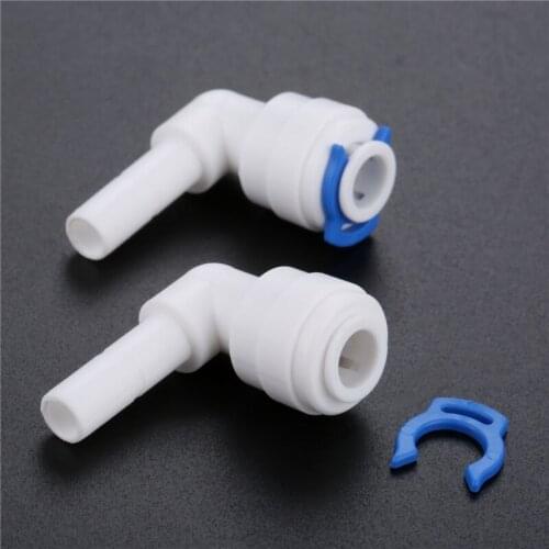 New 5Pcs RO Water Pipe Fitting Elbow 1/4" Hose Connection To 1/4" Pipe Reverse Osmosis Aquarium System Quick Coupling Accessory