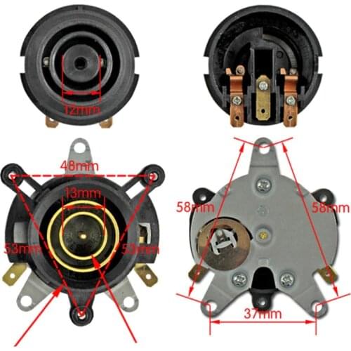 Professional Electric Kettle Thermostat Switch a Set of Base Coupler, Temperature Control Switch for Kettle, Black