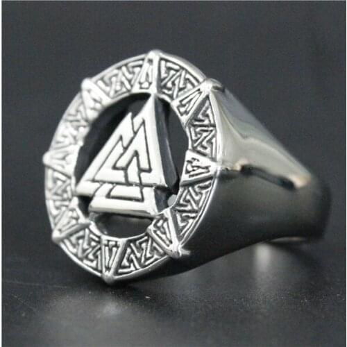Drop Ship Size 7~14 Fashion Cool Fashion Magic Array Ring 316L Stainless Steel Jewelry Star Thor Hammer Ring