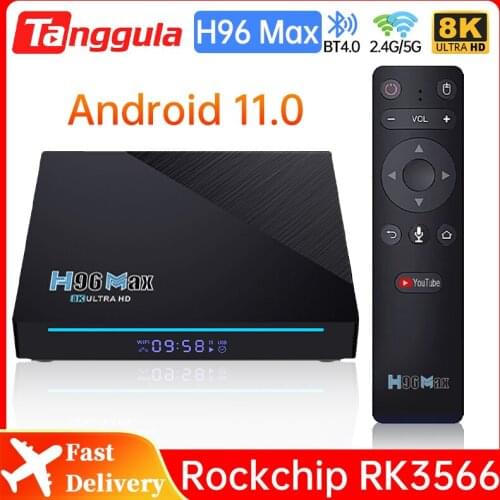 Tanggula H96 Max RK3566 Smart TV Box Android 11 4GB 32GB 8GB 64GB 2.4G 5G Wifi 8K Voice Google Play H96max TV Box Android 11.0