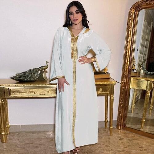 U-cn Abaya Dubai Turkey Djellaba Femme Hijab Muslim Long Satin Dress African Arabic Dresses Women Islam Kaftan Robe Longue Abaya