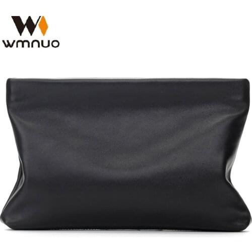 Wmnuo New Arrival Handy Bag Men Business Genuine Leather Envelope Bag For Men Good Touch Sheepskin Simple Wallet Clutch Bag Male