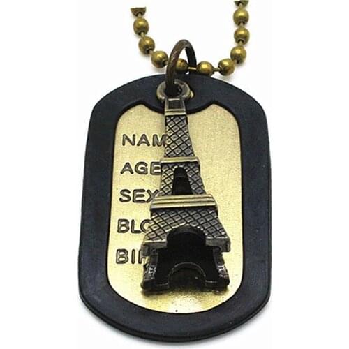 XiongHang Brand Fashion Paris Eiffel Tower Pendant Necklace Long Bead Chain Necklace New Women Jewelry Men Gifts Drop Shipping
