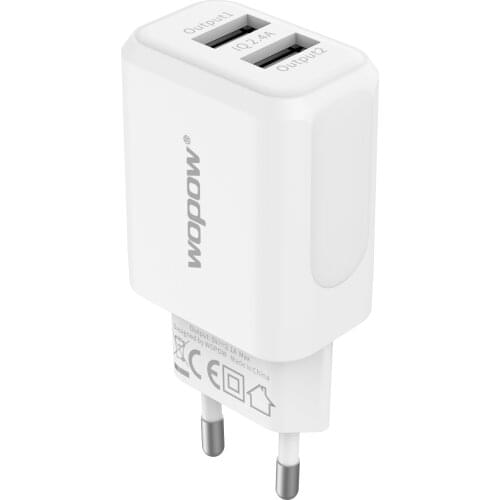 2021New Double EU 5V-2.4A Mobile Charger Adapter Charge Cable 12 wABS Metal Charger Set Charger Single Fast USB Data Cable Black