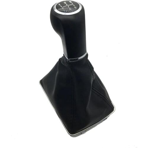 5 / 6 Speed Car Shift Gear Knob With Leather Boot Chrome For OPEL ASTRA III H 1.6 VAUXHALL 2004 2005 2006-2010