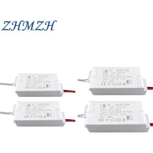 ZHMZH Constant Voltage LED Drivers 12W 18W 24W 36W LED Power Supplys For Low Power Cabinet Light G4 G5.3 LED Lamp Bead DC12V