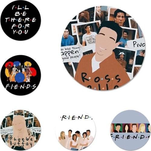 58mm friend tv show Icons Pins Badge Decoration Brooches Metal Badges For Clothes Backpack Decoration