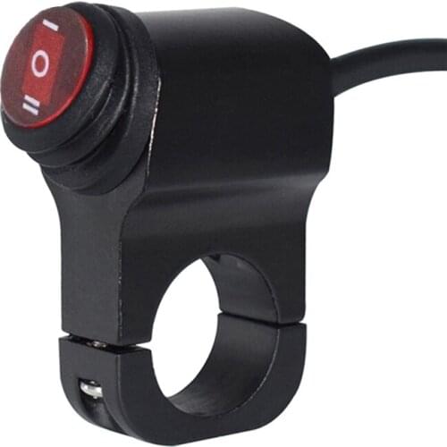 1" 24mm Motorcycle Switches Handlebar Mount Switch Headlight Hazard Brake Fog Light ON OFF Switch Button With Indicator Light