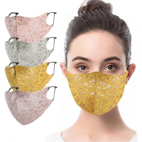 1pc Masks Woman Unisex Mask Covers For Women Reusable Mouth Face Mask Lace Washable Reusable Masks Halloween Costume Маски