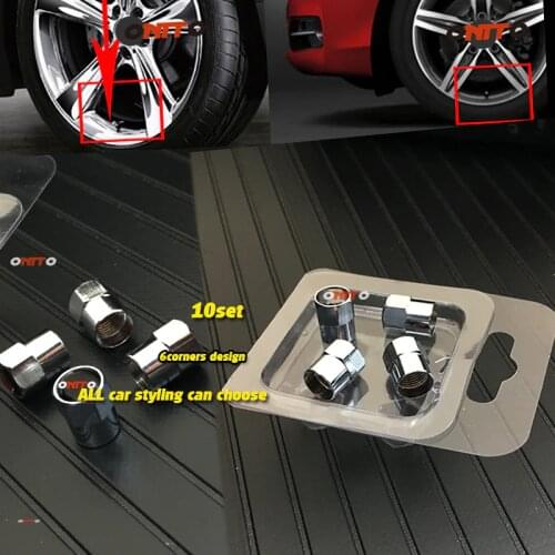 10set 6 corners Metal Car Tire Valve Caps Dust Dustproof Caps for BMW Toyota Honda Hyundai Jeep Nissan Kia Mazda Lexus Opel