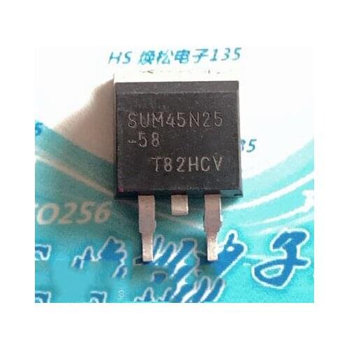 10pcs SUM45N25-58 TO263 SUM45N25 TO-263 45N25 N- 250V 45A MOSFET