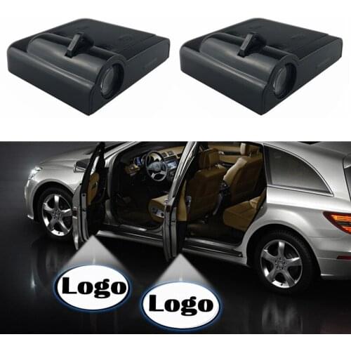 2pcs Universal Wireless LED Car Door Welcome Night Light Car Styling Projector Laser Logo Ghost Shadow Lamp Kits for Ford