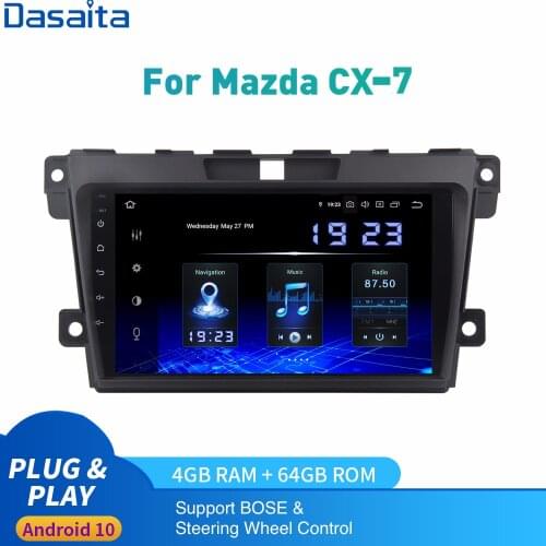 Dasaita Android 10 Car Radio for Mazda CX-7 Multimedia 2008 - 2016 CX7 Stereo 2 Din DSP HD IPS 1280*720 Carplay HDMI 4Gb+64Gb