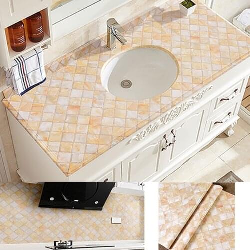 White Waterproof Oil-Proof High-Temperature Imitation Marble Sticker Self-Adhesive Kitchen Cabinet Stove Countertop Ceramic Ti