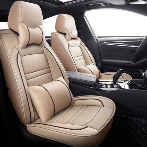 ZHOUSHENGLEE leather car seat cover Leather car seat cover 4 Season For Renault Kadjar Koleos Captur Megane 2 3 Duster Kangoo K