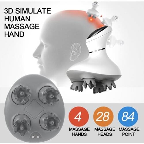 Electric Massager Vibrating Massage Head Guasha Massager Scraper Waterproof Deep Massage Migraine Relief Prevent Health Care