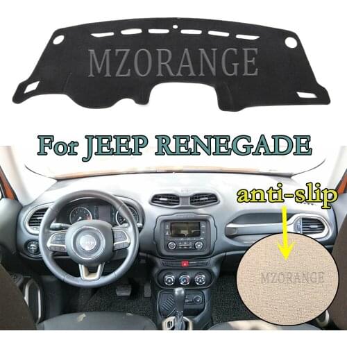 MIZIAUTO Dashmat Dash Mat For JEEP RENEGADE Dashboard Pad Dashcover Carpet Cover Insulation mat Accessories Anti-Slip