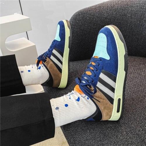 2021 Spring Mens Shoes Color-block Male New Casual Sports Shoes Simple Fashion Air Force Low-top Vulcanized Sneakers Board Sho