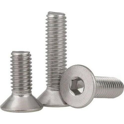 M5 M6 304 stainless steel countersunk hexagon socket screws / flat head screws