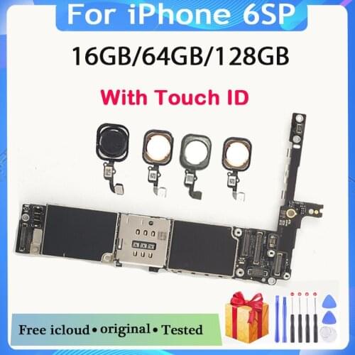 16gb / 64gb / 128gb for iphone 6s plus Motherboard with/without Touch ID,Original unlocked for iphone 6s Plus Mainboard