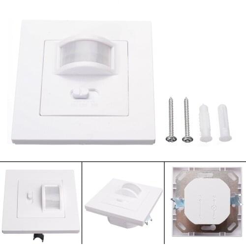 Recessed Wall Motion Sensor 140 Degree Infrared PIR Motion Sensor 140 Degree Switch Lamp Bulb For LED Light Switches