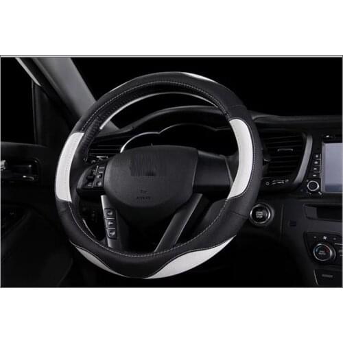 Microfiber Leather Auto Car Steering Wheel Cover Universal 15 inch 38CM Car-styling Sport Auto Steering Wheel Covers Anti-Slip