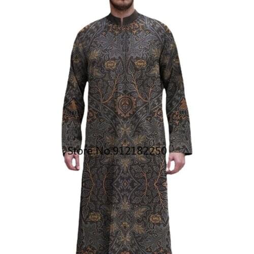 Men Jubba Thobe Dubai Muslim Islamic Clothing Stand Collar Long Robe Saudi Musulman Abaya Caftan Islam Dubai Arab Dressing Mens