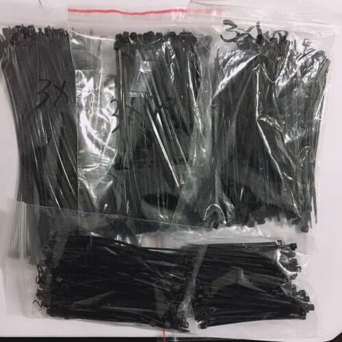 500pcs 3（1.9）x60 3（1.9）x80 3（1.9）x100 3x120 3x150 Combination set Self-Locking Plastic Nylon Wire Cable Zip Ties Black or white