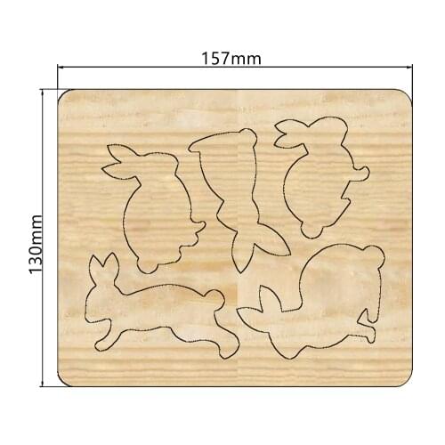2021 New rabbit Cutting Dies Wooden Knife Die Compatible With Most Manual Die Cut Cutters