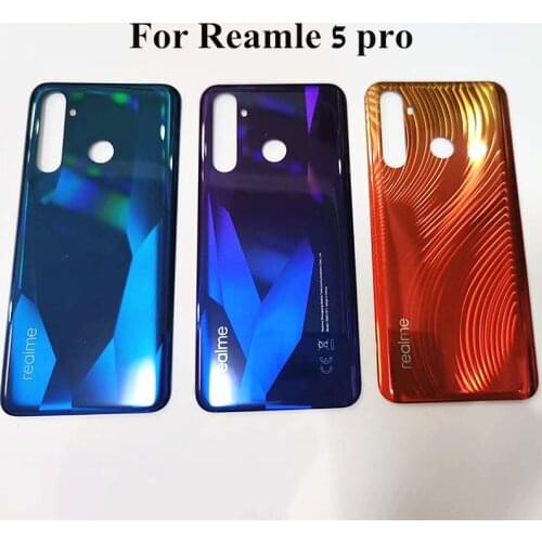 Original Back Battery cover For Realme 5 pro Rear Housing door back cover case