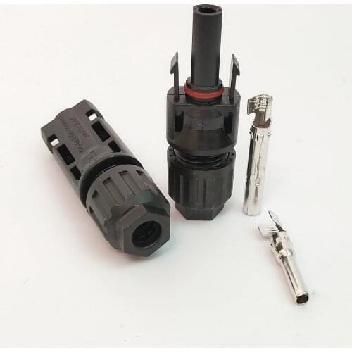 Solar Panel Mouted Connector M12 Thread Solar Panel Connector Pairs Male Female DC Solar Inverter Connector