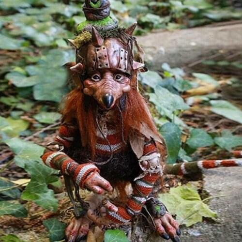 Resin Goblin Garden Sculpture Decor Ornaments Demon Evil Spirit Figurines Statues for Outdoor Garden Courtyard Lawn Decorations