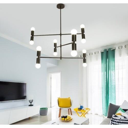 Northern Europe Post Modern Originality Personality Copper Arts A Living Room A Chandelier Designer Model House Geometry Line A